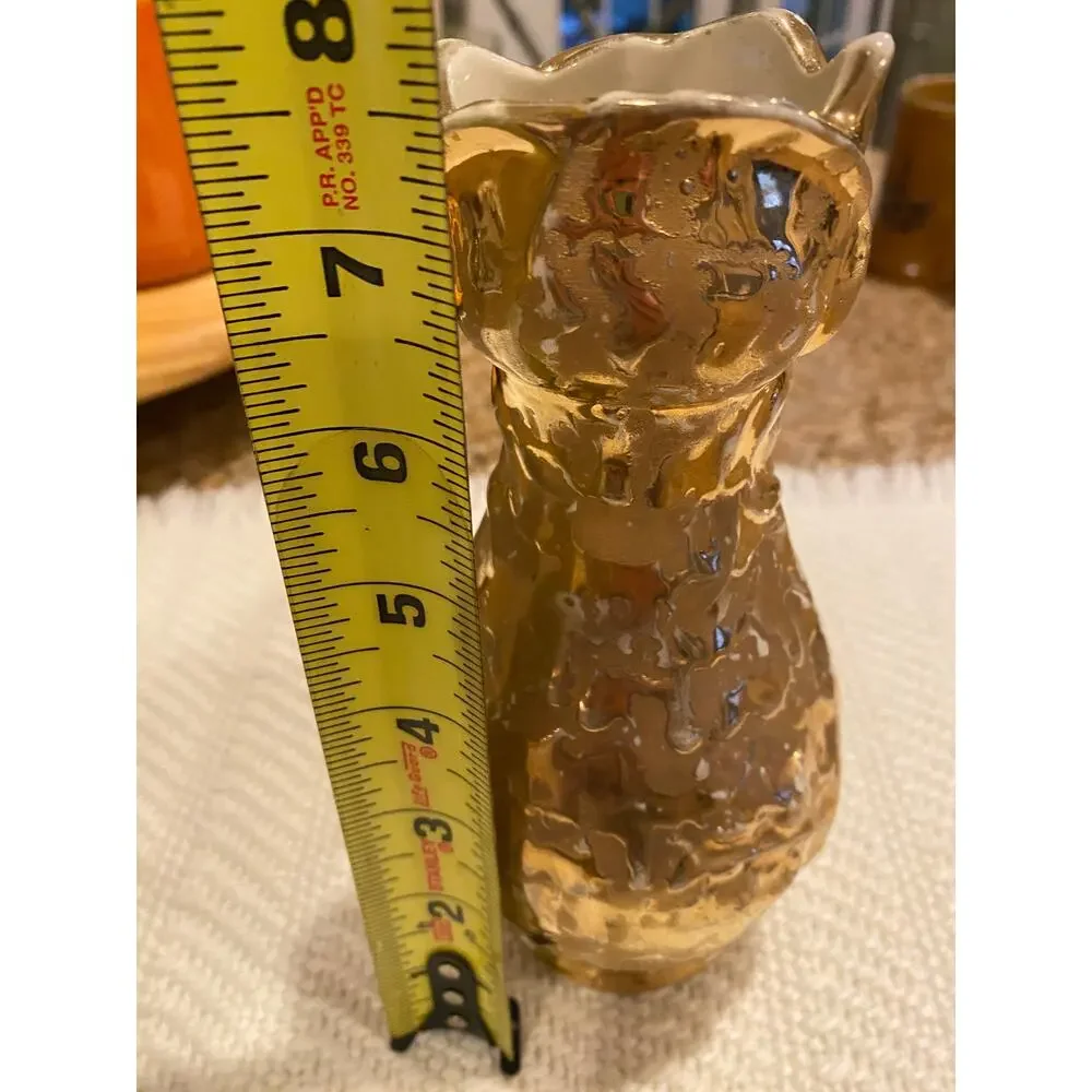 Vintage Weeping Gold VASE 24 Karat Gold Made in USA  mid-century 1950s